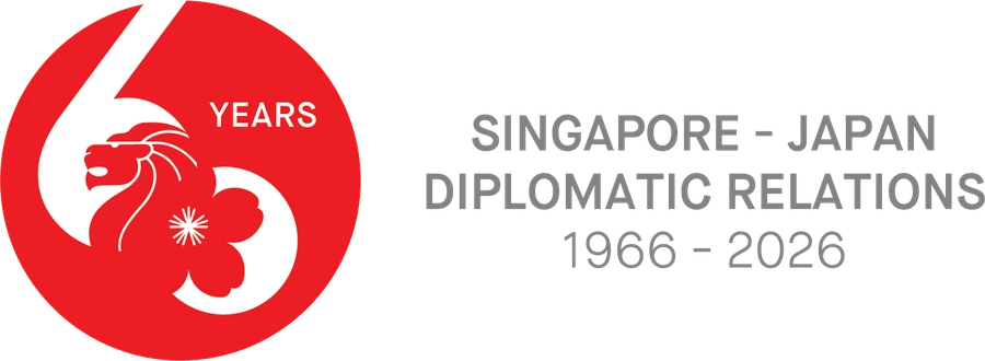 シンガポールと日本の外交関係樹立60周年ロゴ（1966-2026）